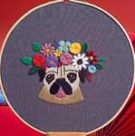 FLORAL HEADPIECE: PUG