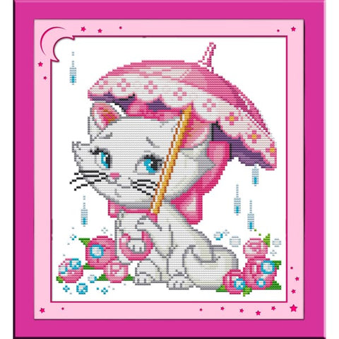 A cat in the rain