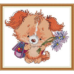 A dog with flower 2