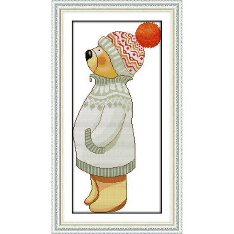 A little bear with a hat