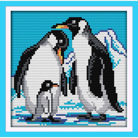 A penguin family