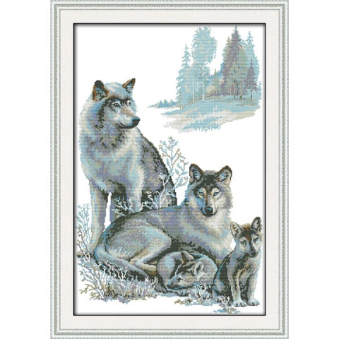 A wolf family