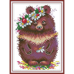 Bear with flowers