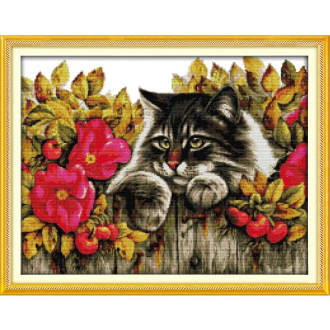 Cat in the flowers (3)