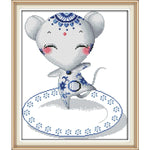 Chinese Zodiac blue and white porcelain (1) -mouse