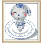 Chinese Zodiac blue and white porcelain(11) -dog