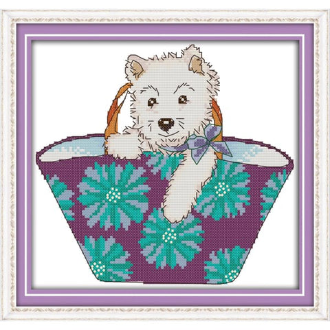 Dog in the bag (purple)