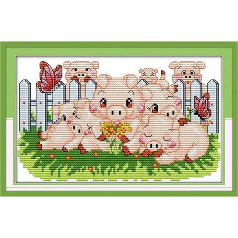 Eight pigs
