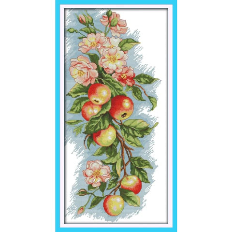 Flowers and apples