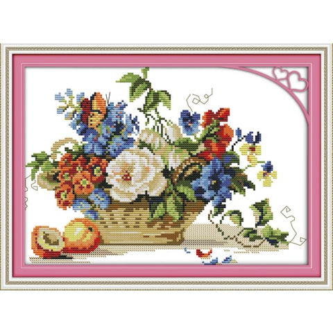 Fruit and flower basket