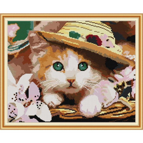 Oil painting cat