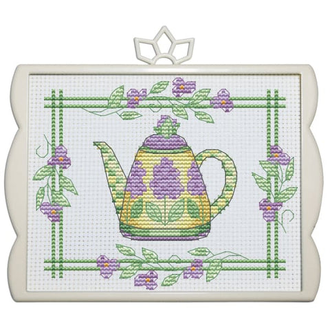 Purple flower teapot - 11CT / 17×14