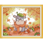 The autumn rhino baby