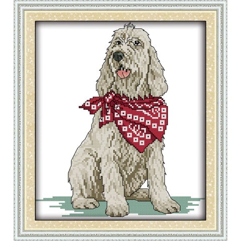 The dog with scarf