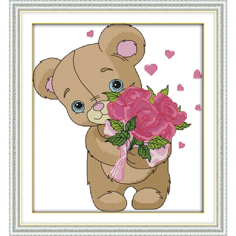 The Little bear sending flower (2)