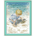 The little boy on the beach