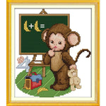 The little monkey learning maths