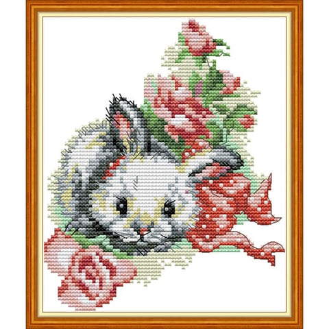 The little rabbit in the flowers 2