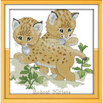 Two bobcats