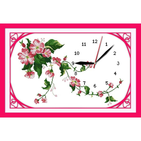 Wild rose clock dial
