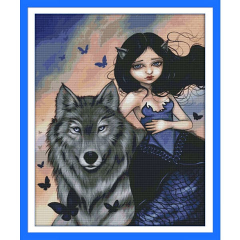 Wolf and girl